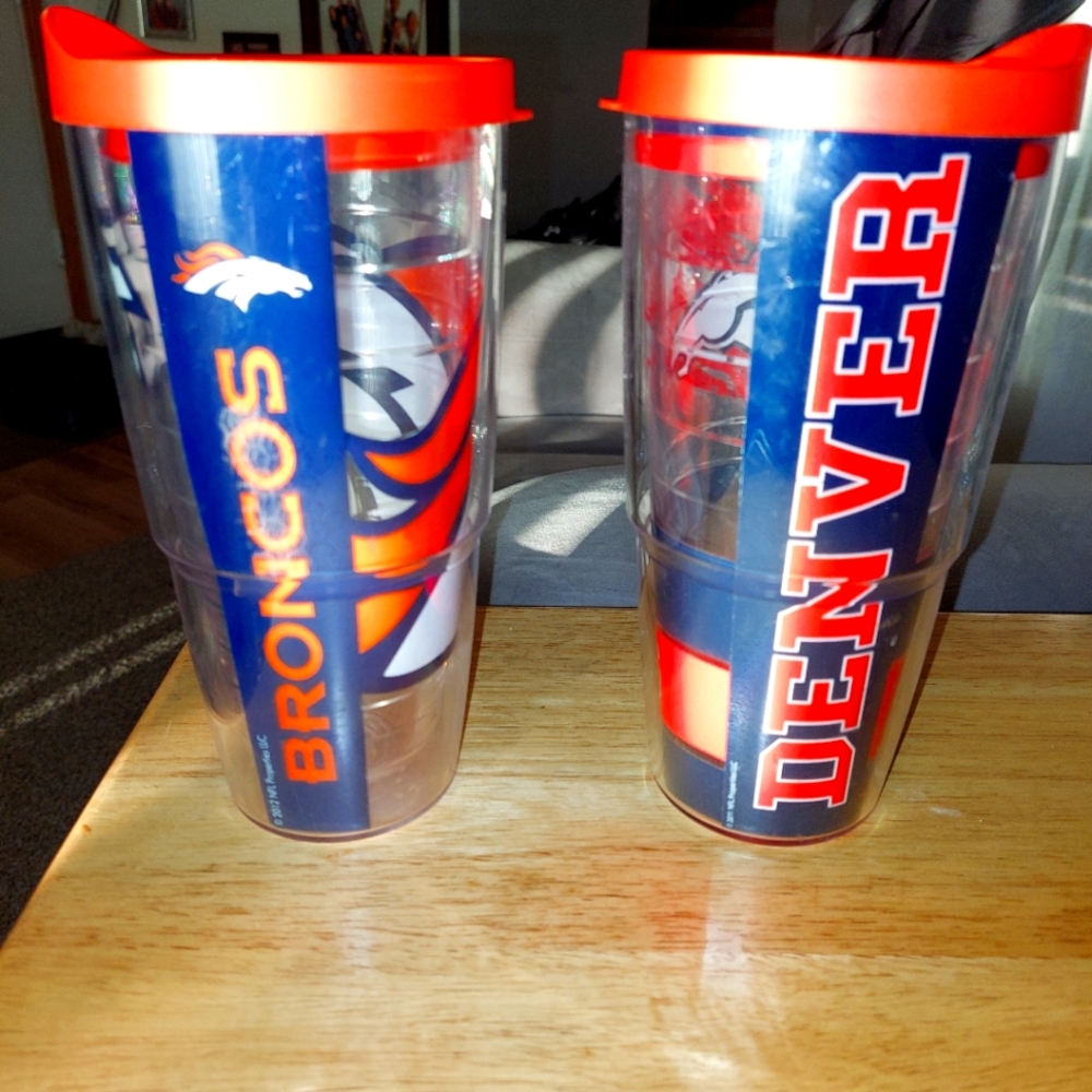 2 Tervis Broncos Cups